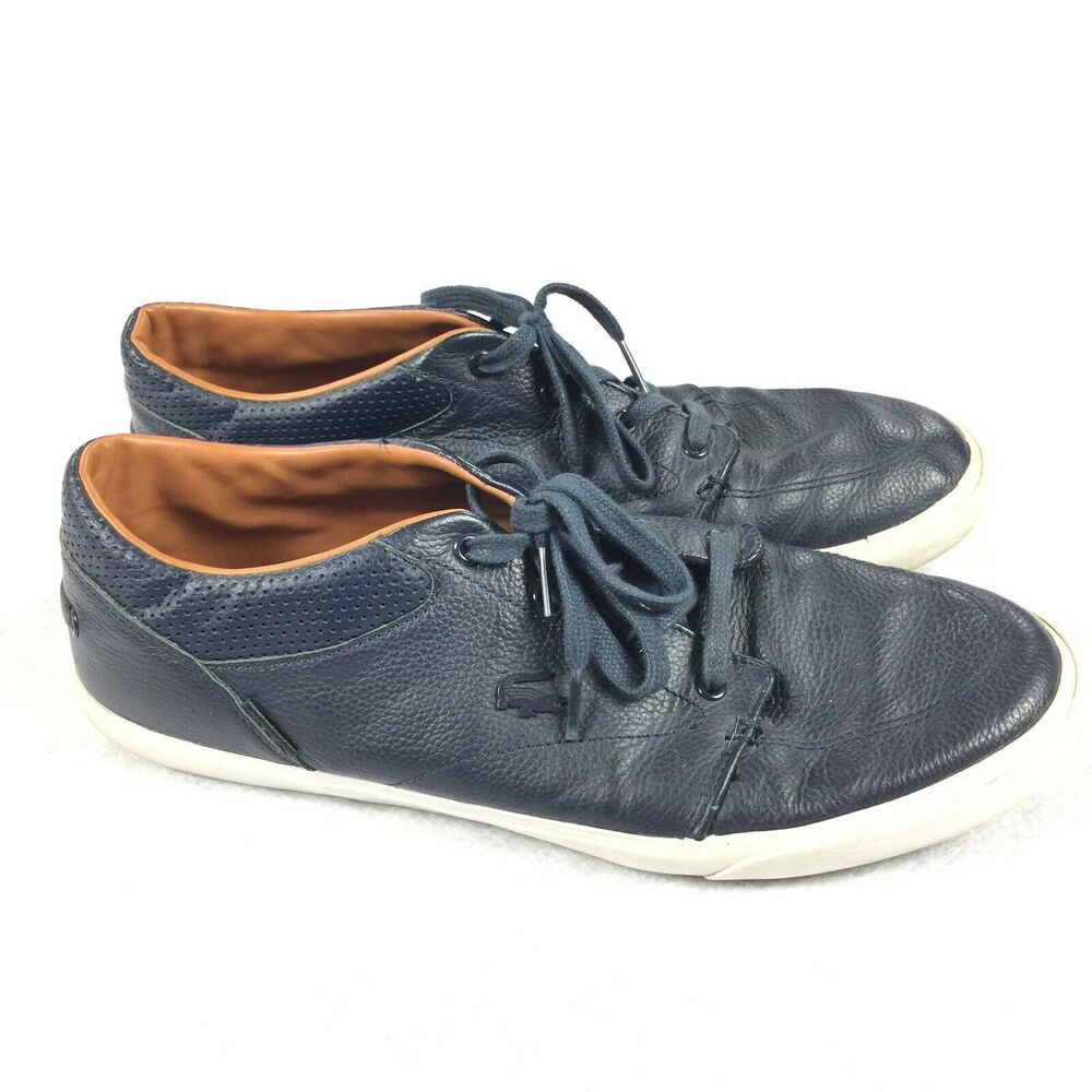 Lacoste Bayliss Vulc Shoes Size 11 1/2 Mens Navy Blue Sneakers 11.5